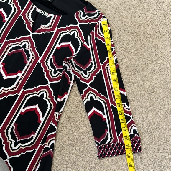 WHBM Black Keyhole Neck Long Sleeves Dress Size Medium - Picture 10 of 10